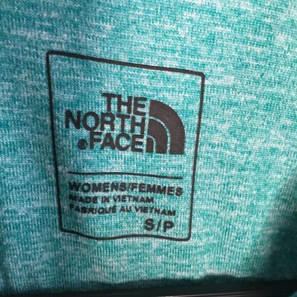 The North Face Womens Green 1/4 Zip Long Sleeve Fleec Running Sweatshirt Size SP - Picture 7 of 8